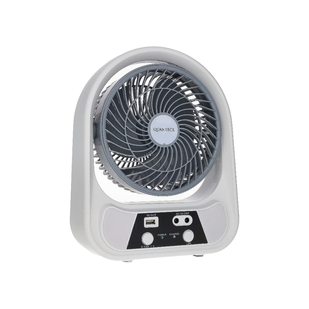 Ventilador de mesa solar recargable 8" Quanteck QT-806B - Miniatura 1