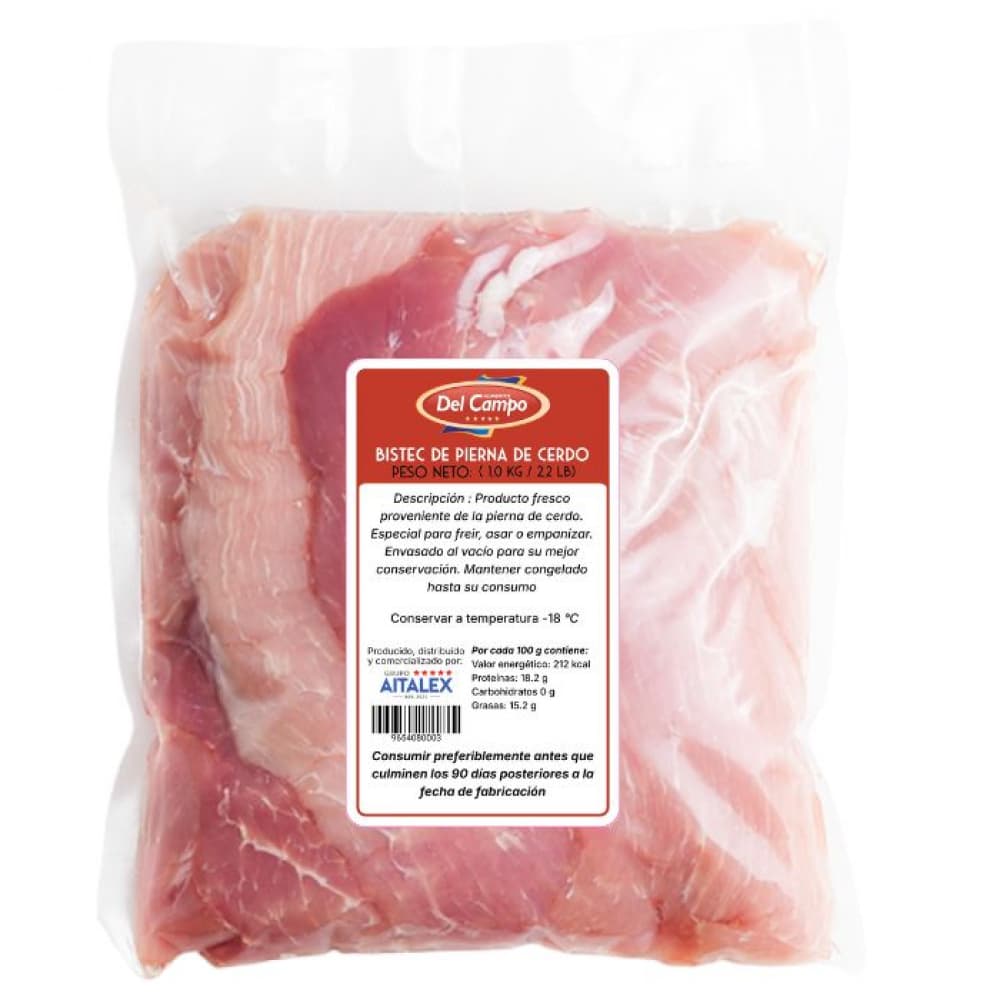 Bistec de pierna de cerdo Alimentos del Campo (1 kg / 2.2 lb) - Imagen 1