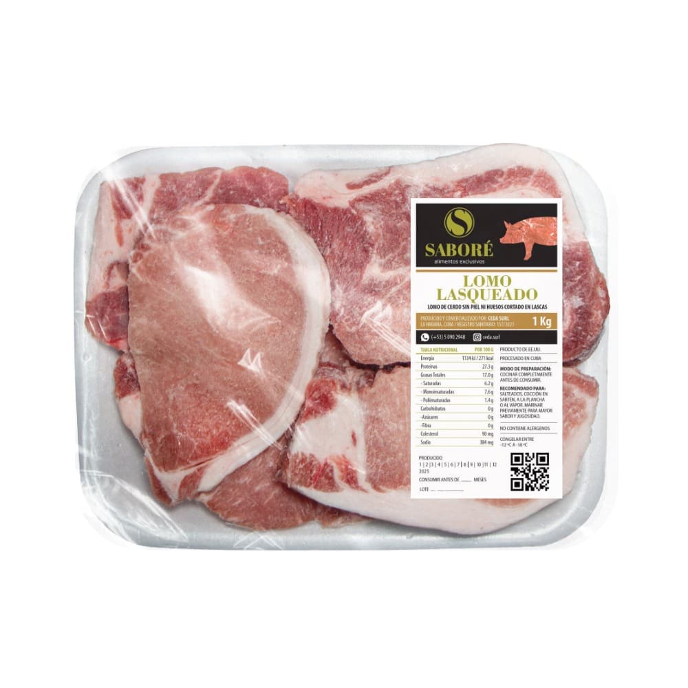 Lomo de cerdo lasqueado Saboré (1 kg / 2.20 lb) - Imagen 1