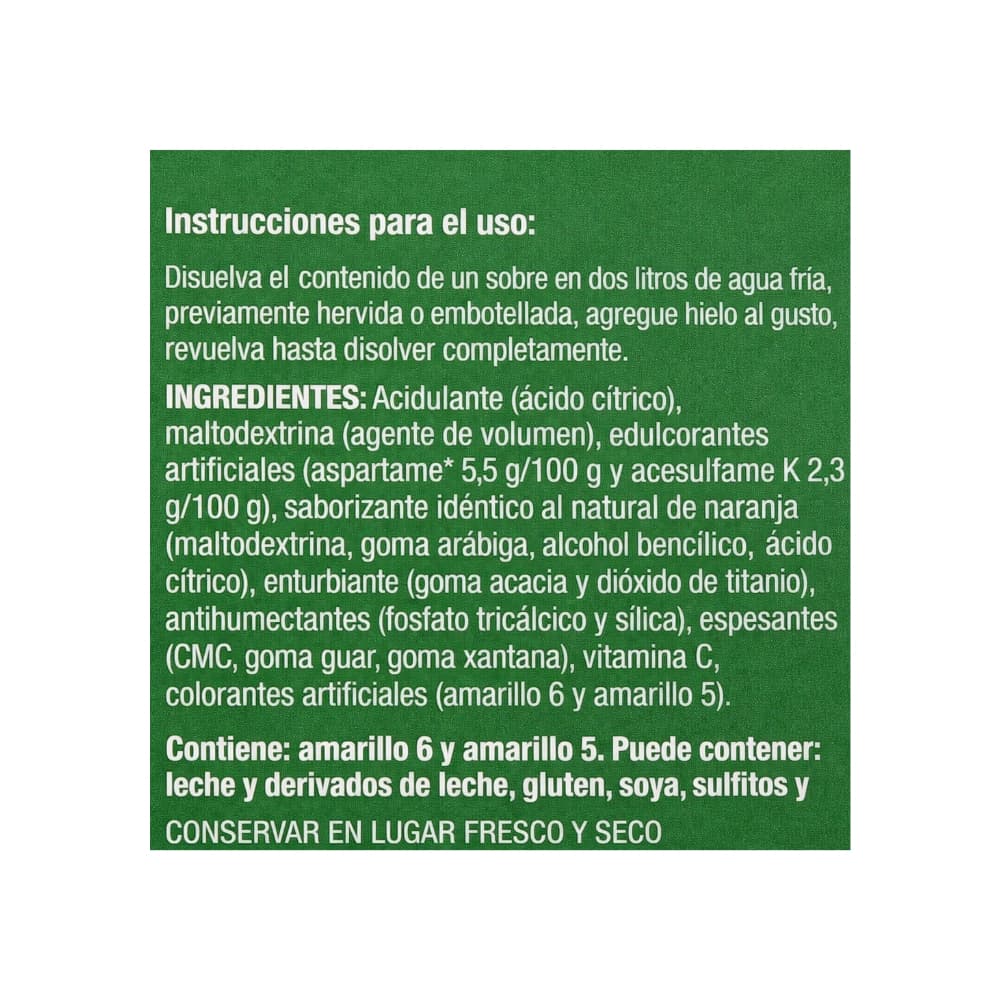 Refresco instantáneo sabor naranja Zuko (13 g) - Miniatura 3