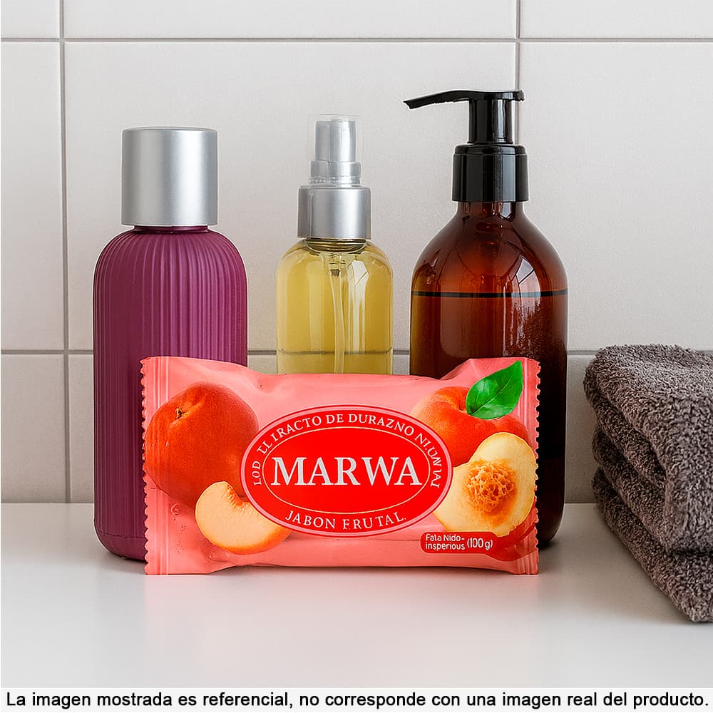 Jabón frutal con extracto de durazno natural Marwa (100 g / 3.52 oz) - Miniatura 4