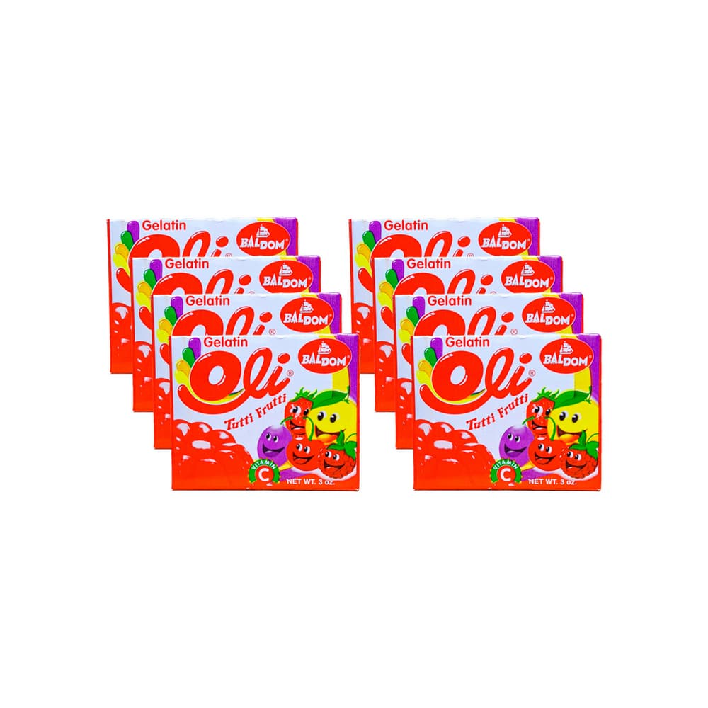 Gelatina sabor tutti frutti Oli (8 x 85 g / 3 oz) - Miniatura 1
