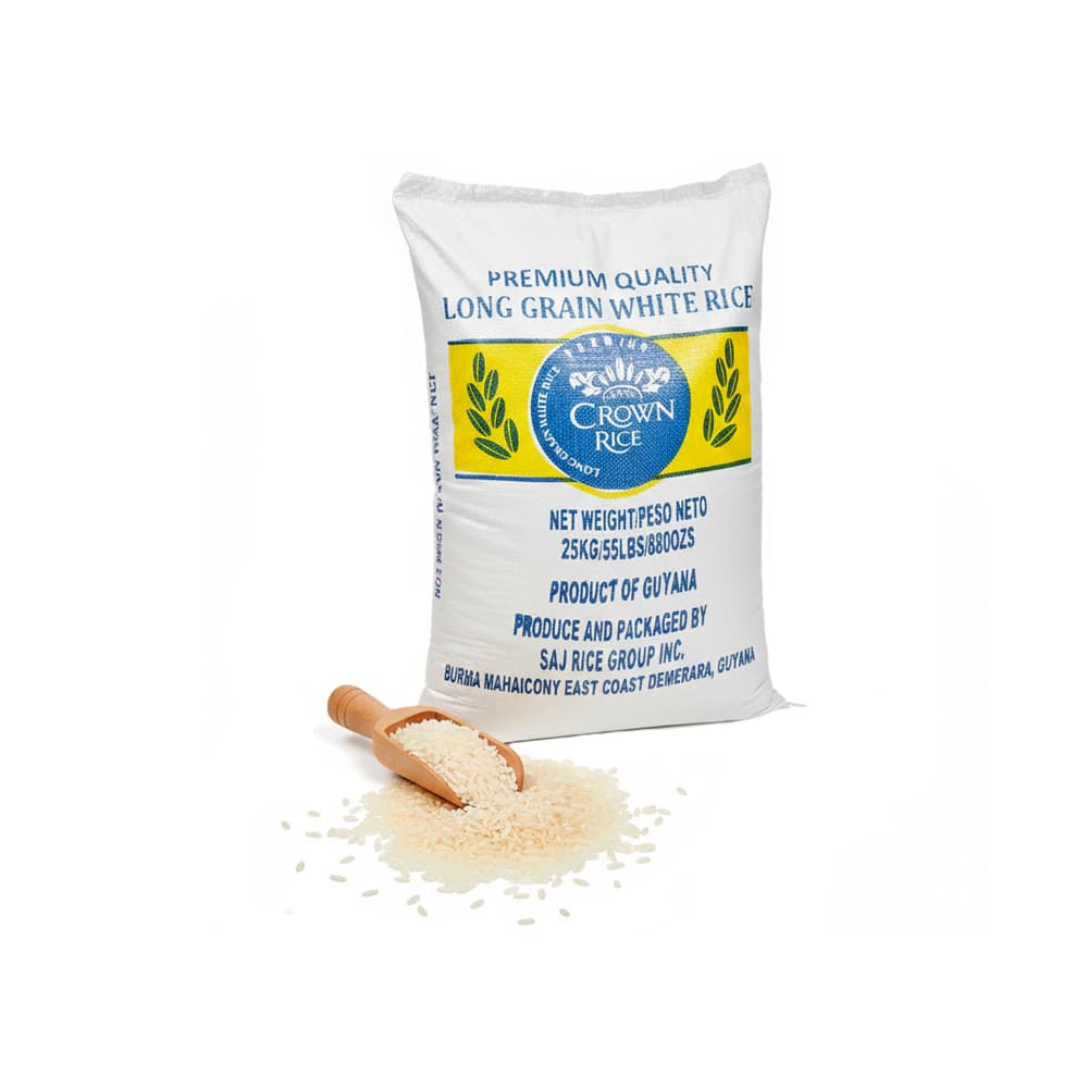 Arroz blanco de grano largo Crown Rice (25 kg / 55.1 lb) - Imagen 1