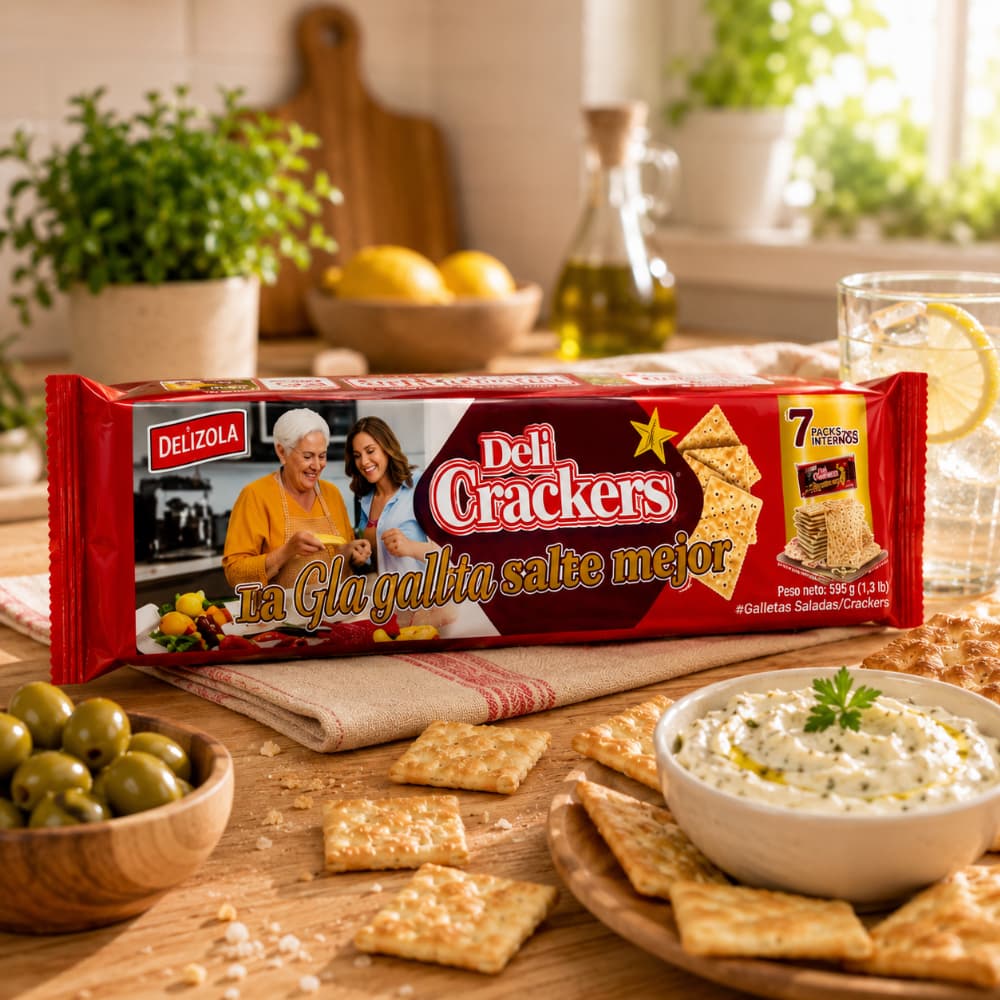 Galletas saladas tipo cracker Delizola (595 g / 1.3 lb) - Miniatura 5