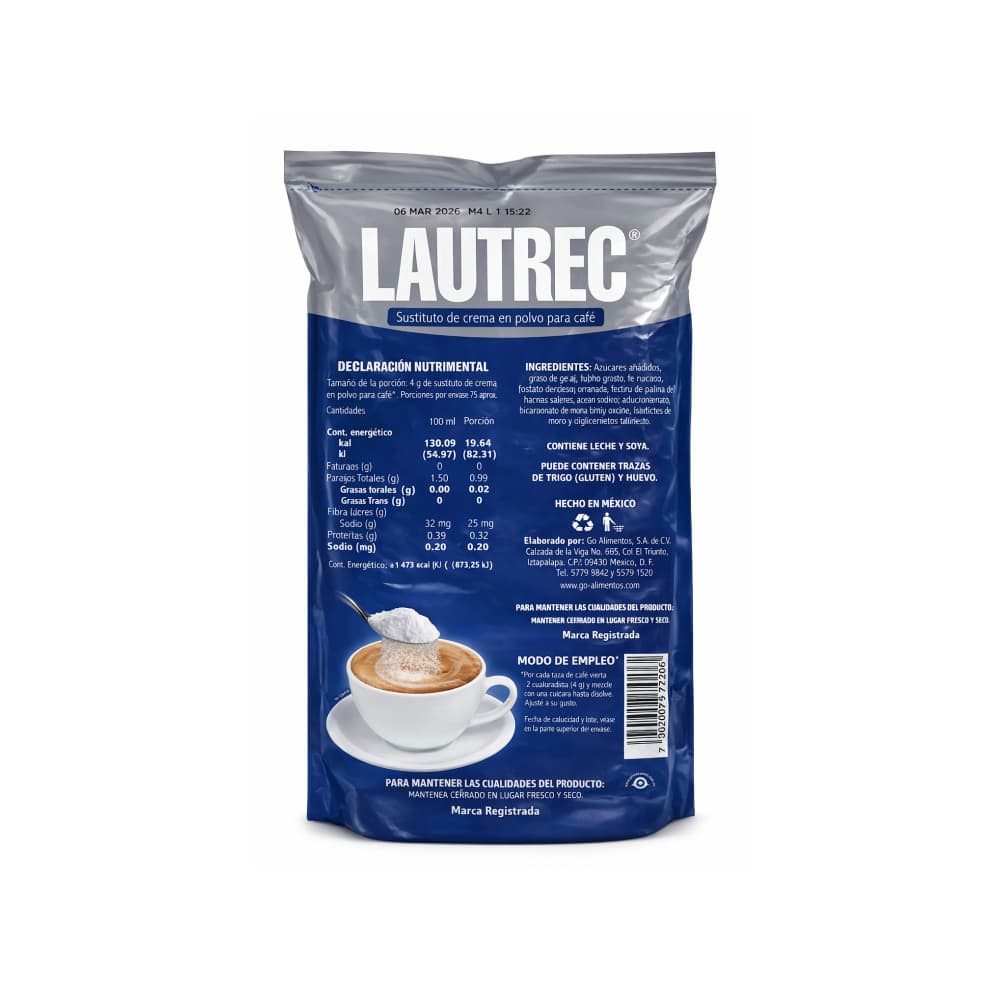 Sustituto de crema en polvo para café Lautrec (300 g / 10.58 oz) - Miniatura 5