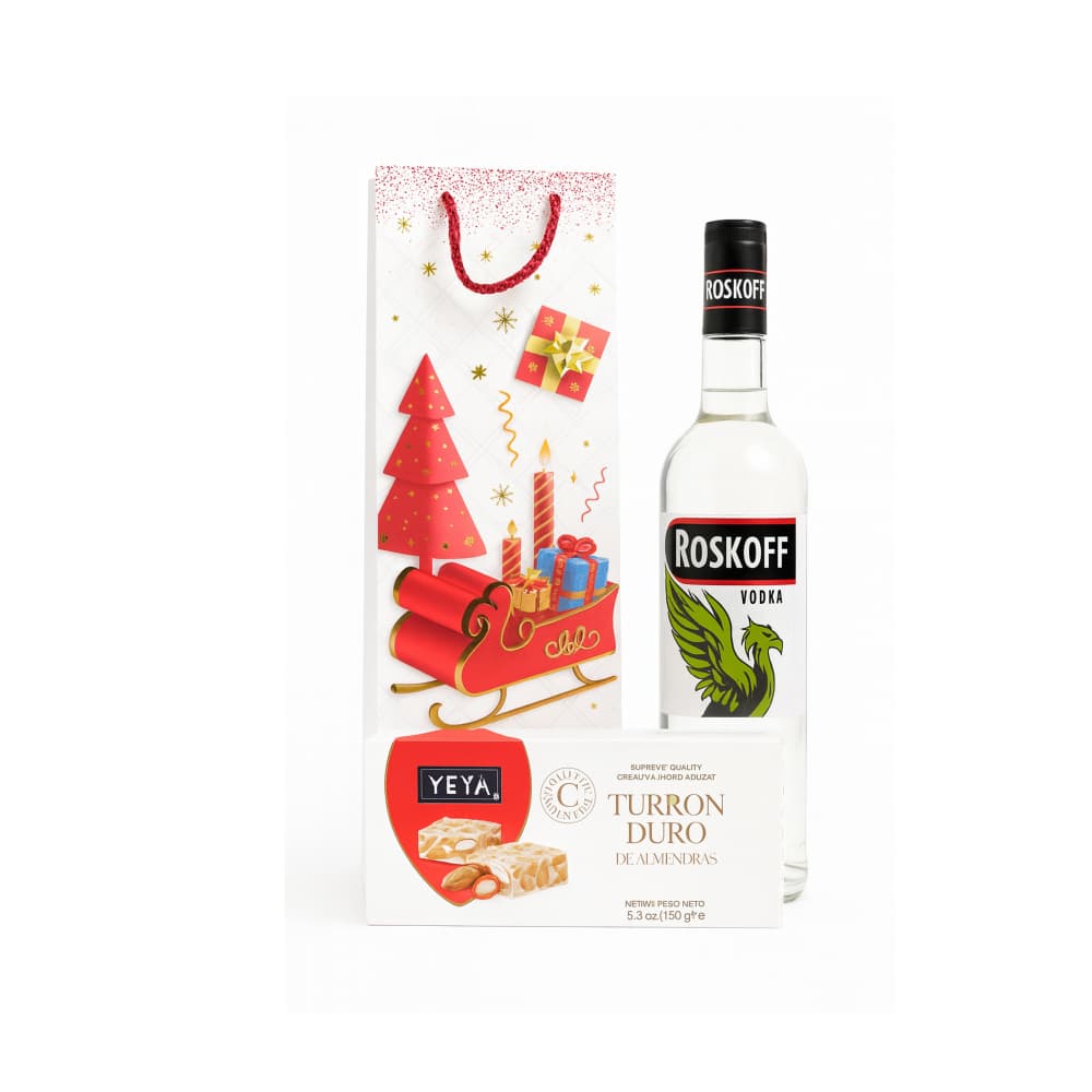 Combo de vodka+ turrón de almendras + bolsa de regalo. - Imagen 1