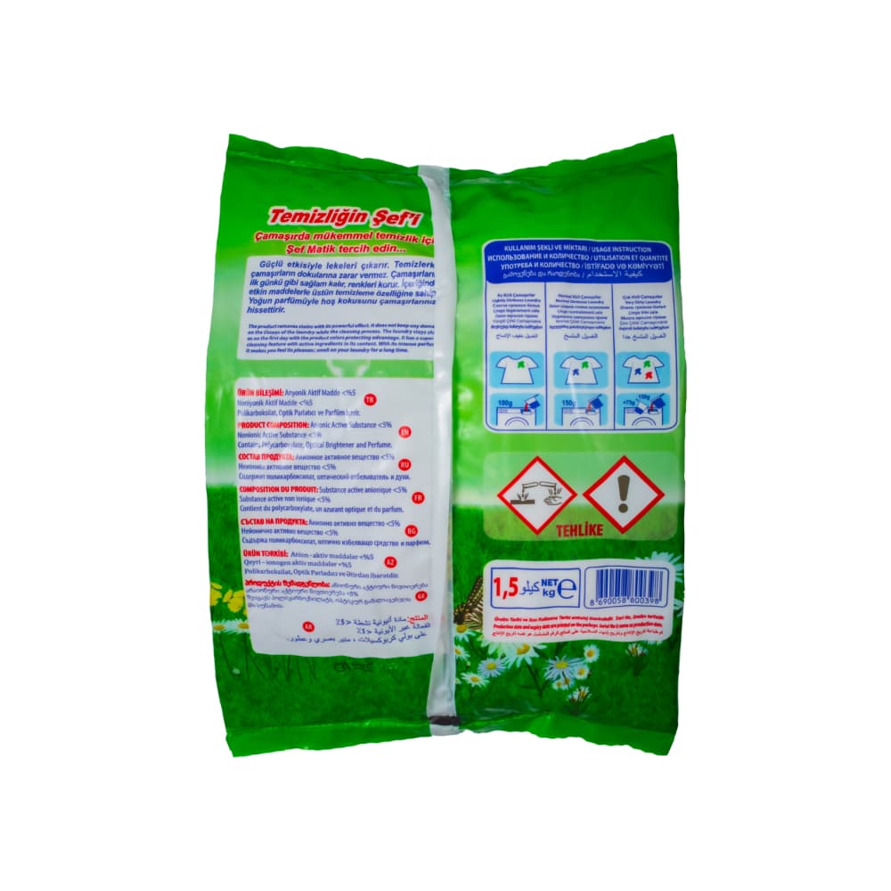 Detergente en polvo universal Sef (1.5 kg / 3.31 lb) - Miniatura 2