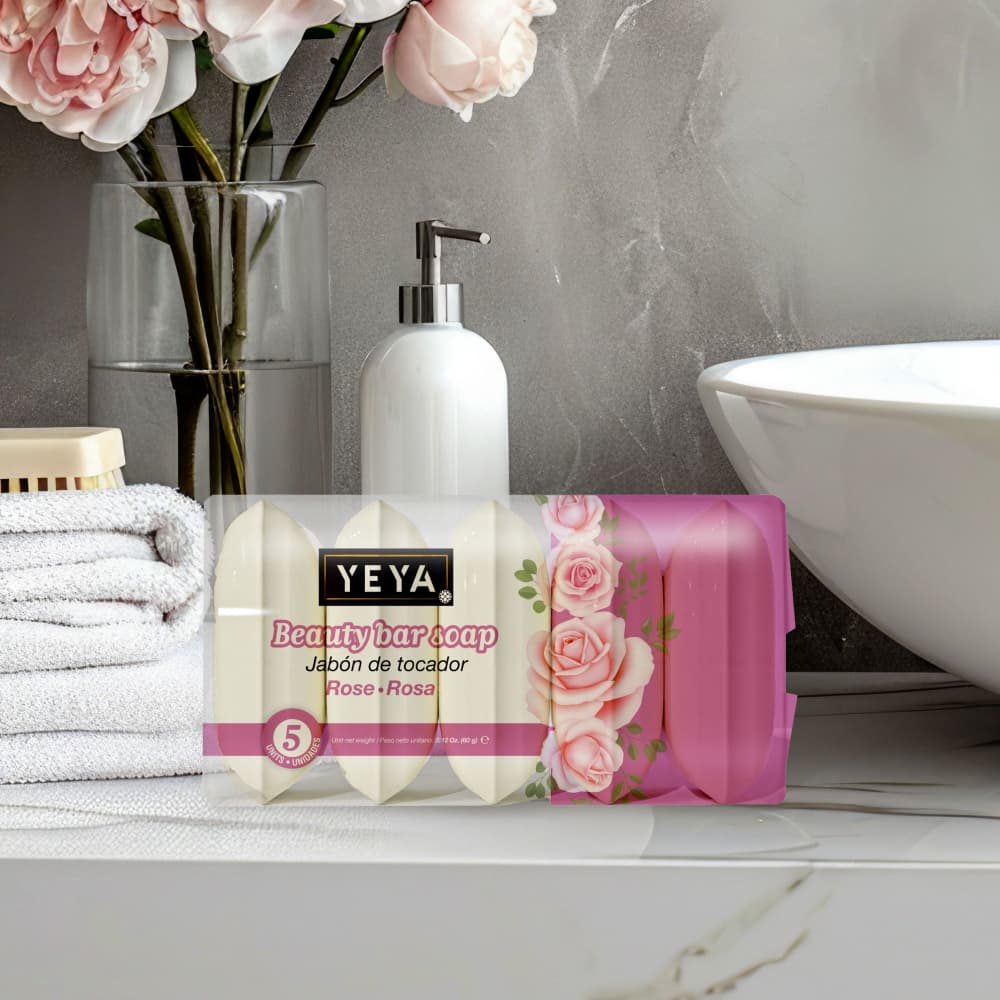 Jabón de tocador de rosa + Bata de baño talla M + Jabón de tocador de lavanda - Miniatura 3