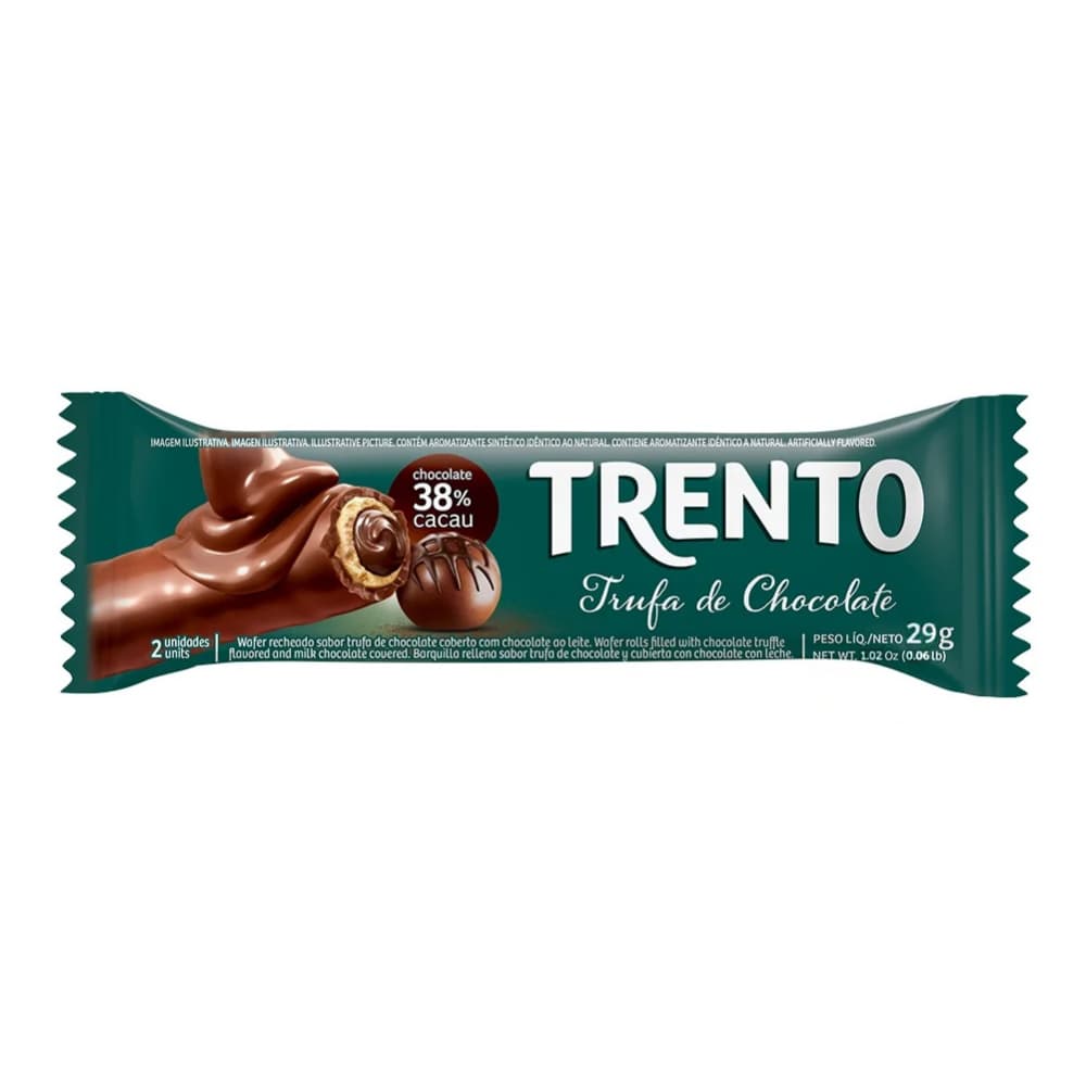 Barquilla rellena sabor trufa de chocolate y cubierta con chocolate con leche Trento (29 g / 1.02 oz) - Imagen 1