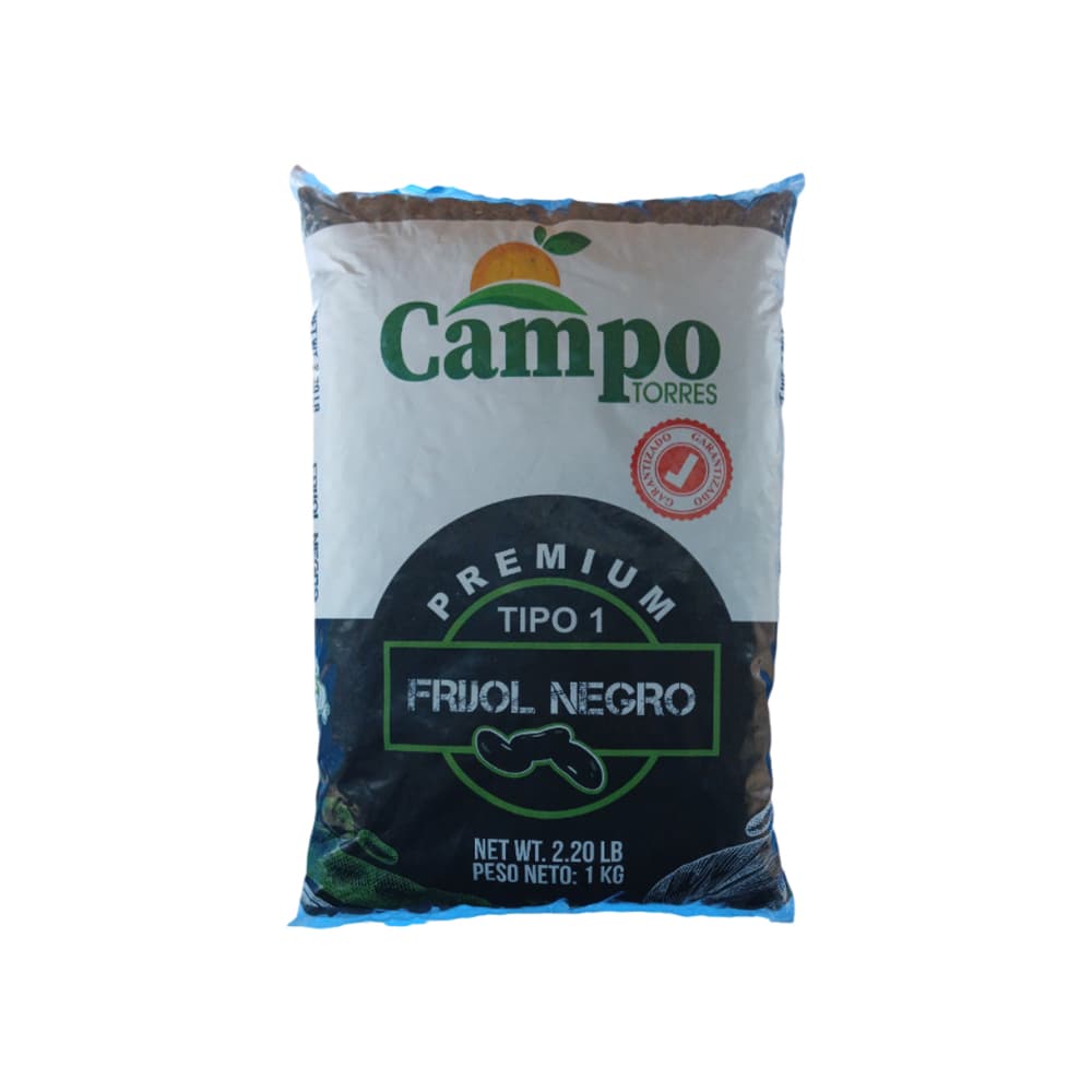 Frijol negro premium Campo Torres (1 kg / 2.2 lb) - Imagen 1