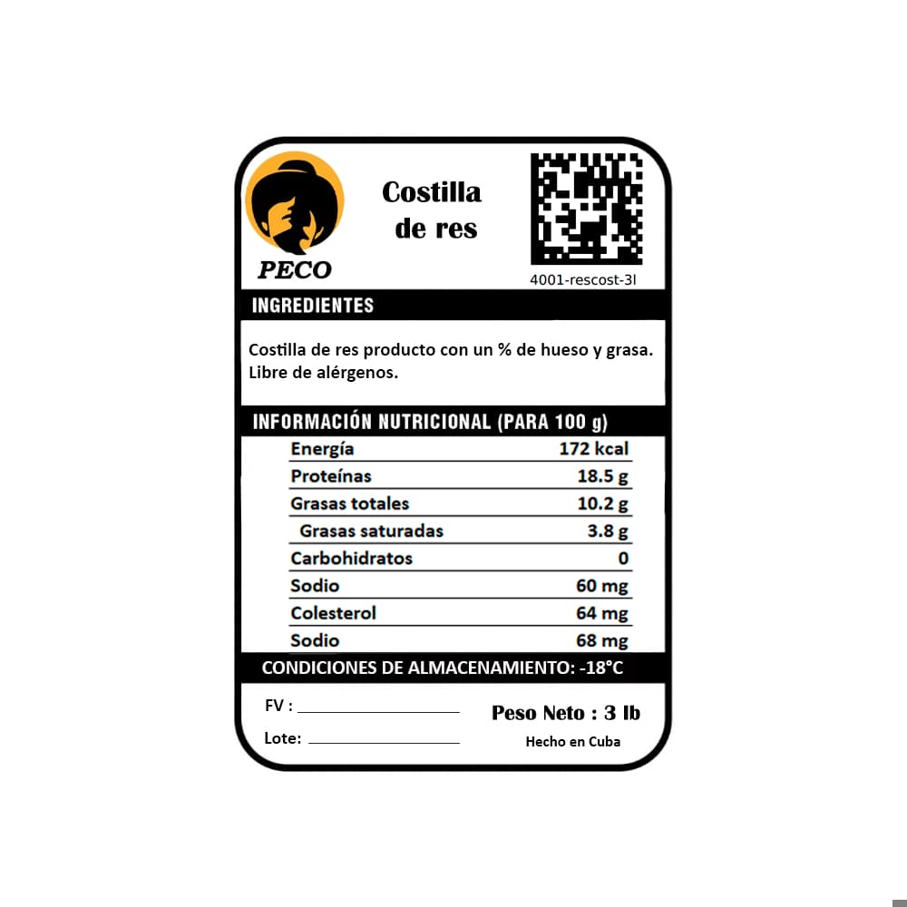 Costilla de res Peco (1.36 kg / 3 lb) - Miniatura 3