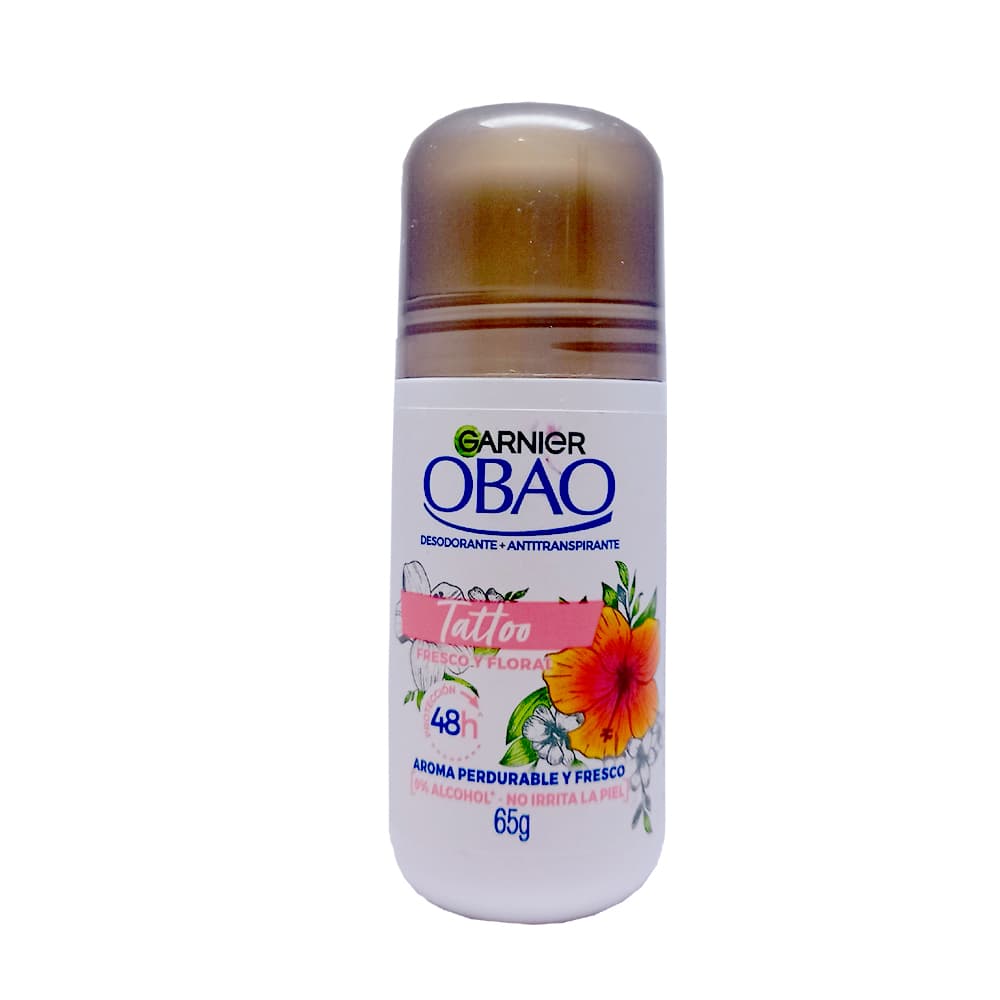 Desodorante antitranspirante Tattoo fresco y floral Obao Garnier (65 g / 2.29 oz) - Imagen 1