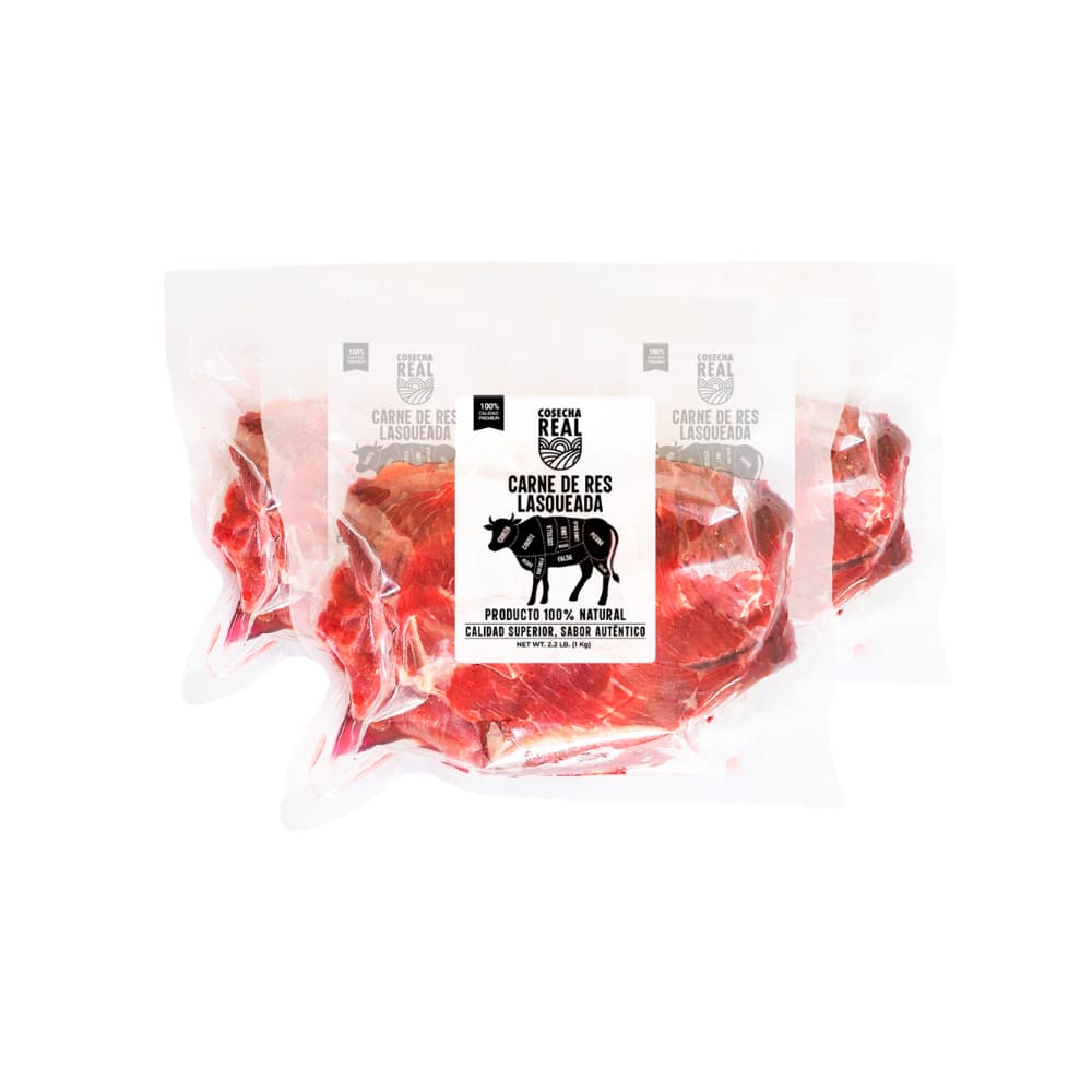 Carne de res lasqueada Cosecha Real (3 x 1 kg / 2.2 lb) - Imagen 1