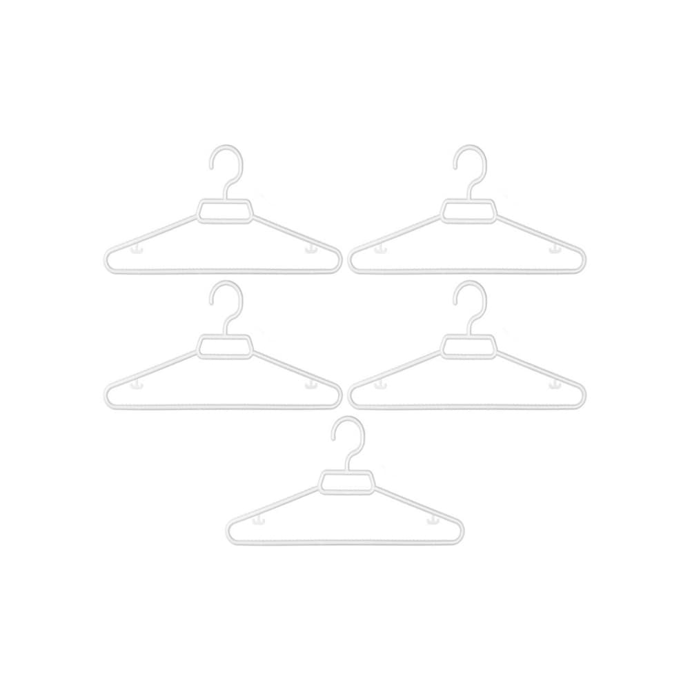 Juego de 5 percheros de plástico color blanco Casa y Menaje - Miniatura 2