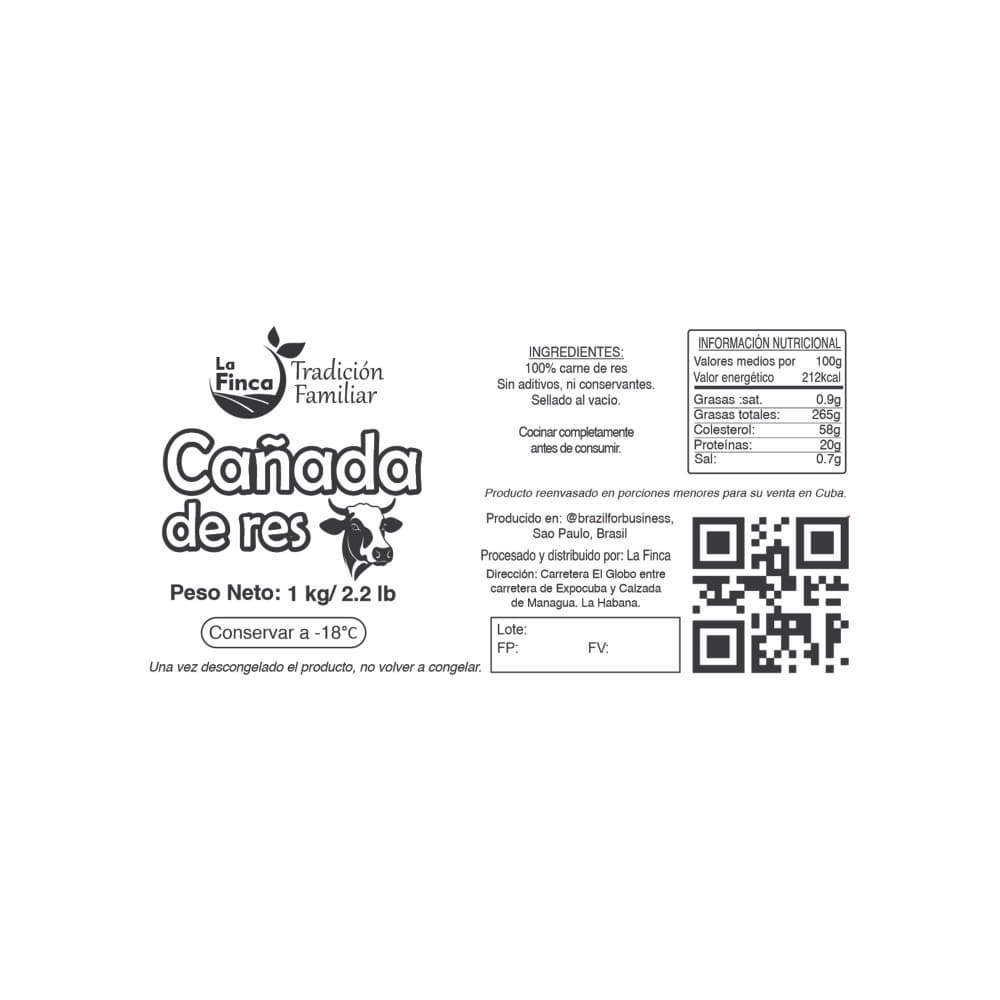 Cañada de res La Finca (1 kg / 2.2 lb) - Miniatura 2