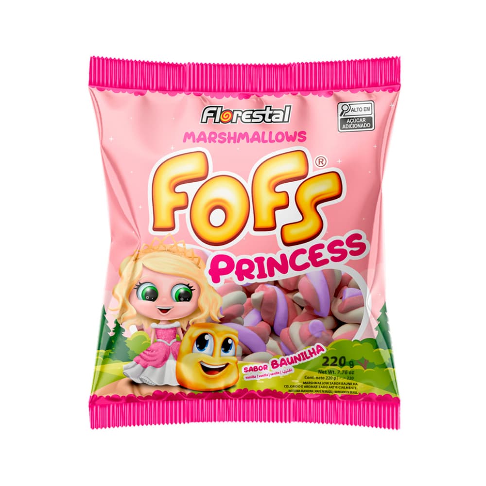 Malvavisco sabor vainilla fofs princess Florestal (220 g / 7.76 oz) - Imagen 1