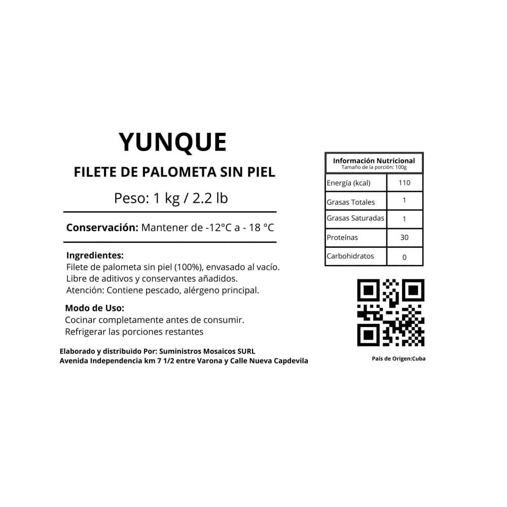 Filete de palometa sin piel Yunque (1 kg / 2.2 b) - Miniatura 2