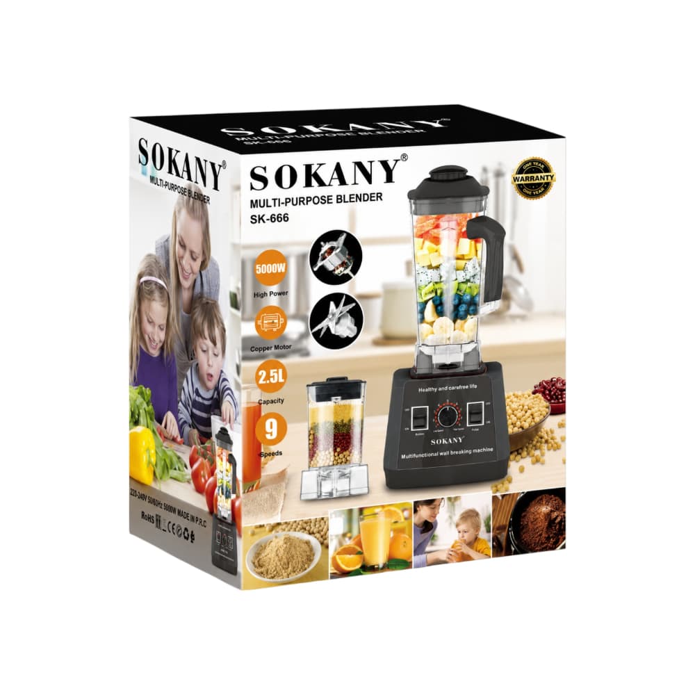 Batidora multipropósito 2.5 L Sokany SK-666 - Miniatura 7