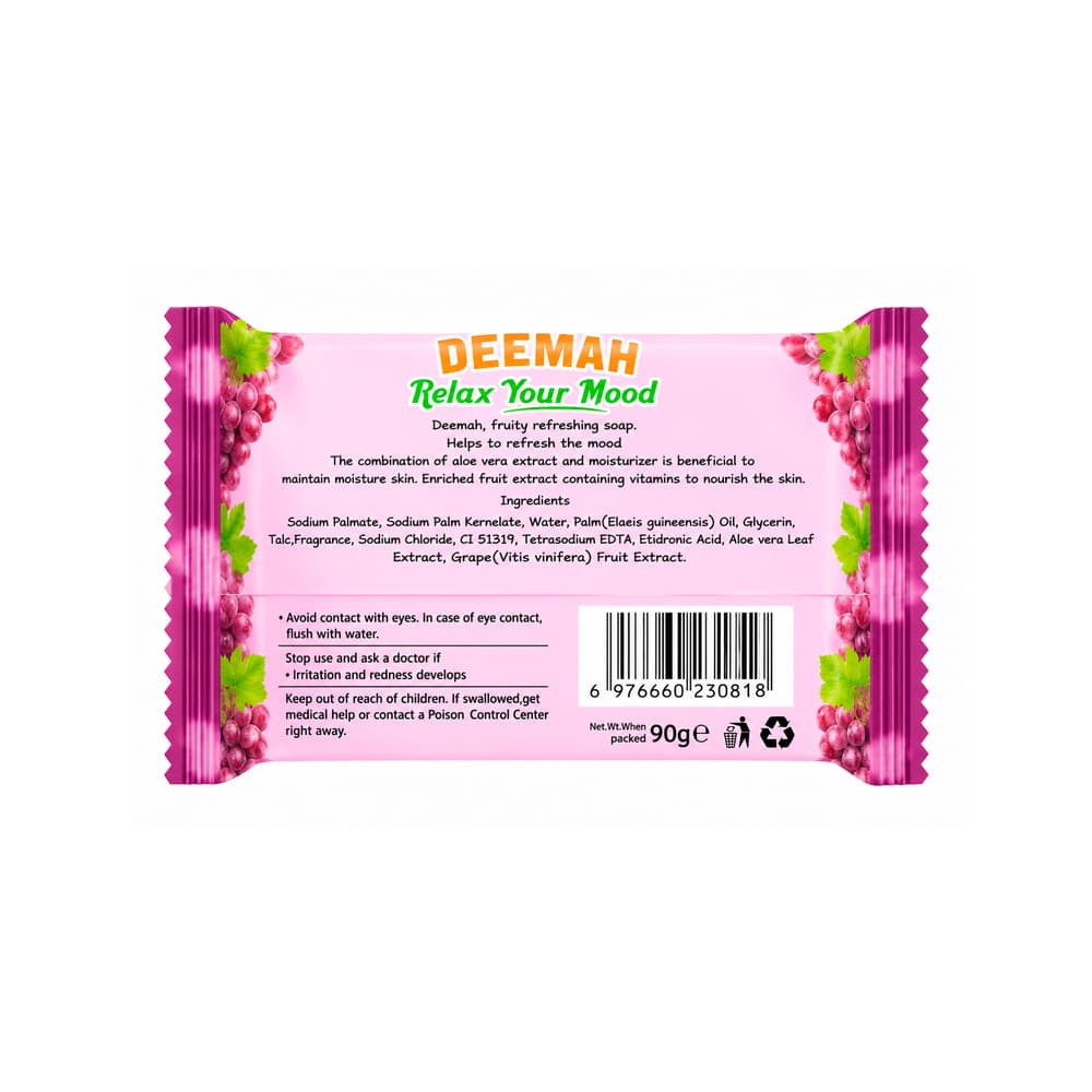 Jabón de tocador aroma uva Deemah (90 g / 3.17 oz) - Miniatura 2