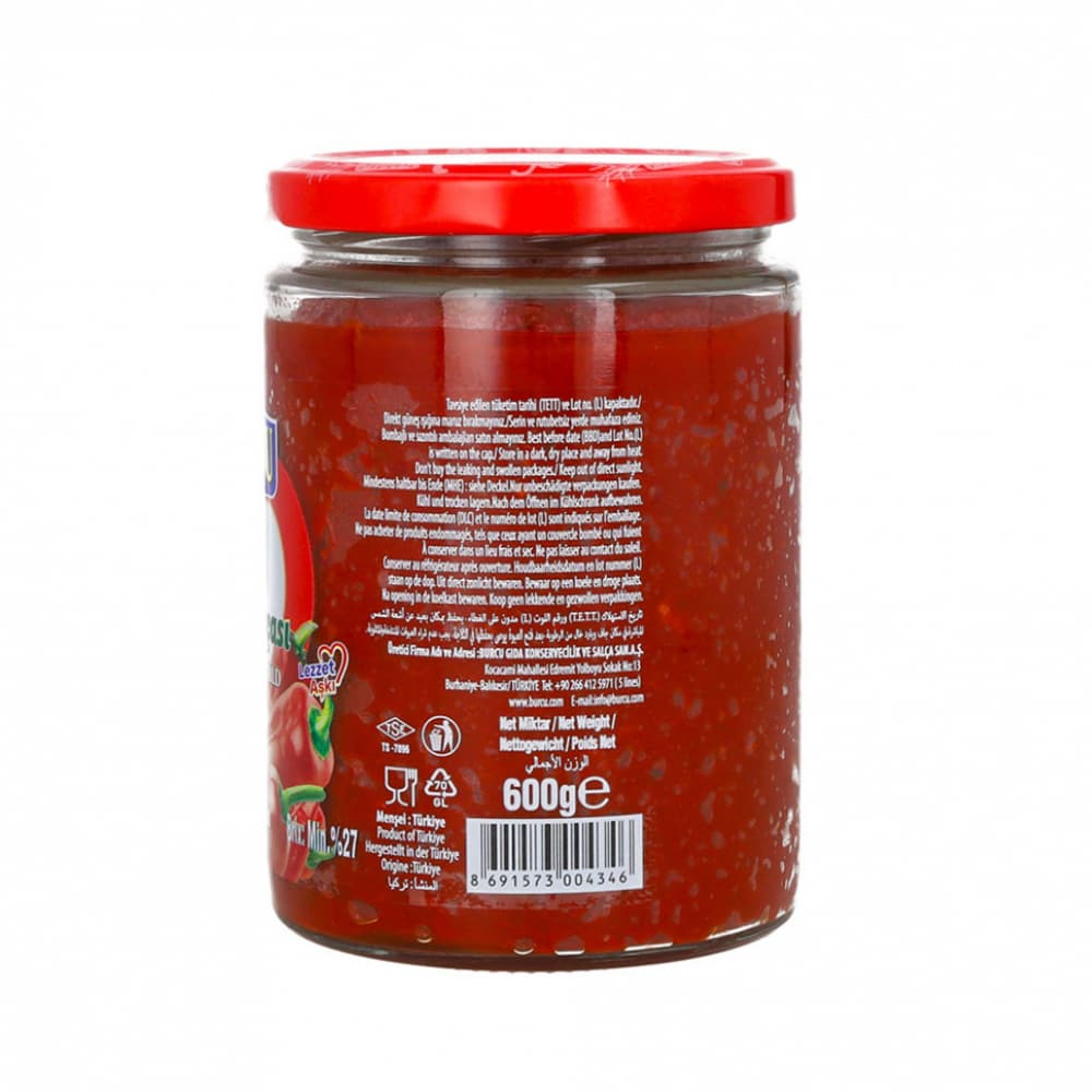Pasta de pimiento suave Burcu (2 x 600 g / 1.32 lb) - Miniatura 3