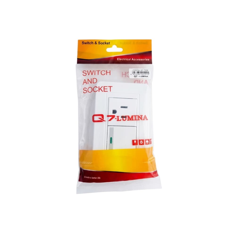 Tomacorriente mixto con interruptor sencillo Q7-LUMINA - Miniatura 1