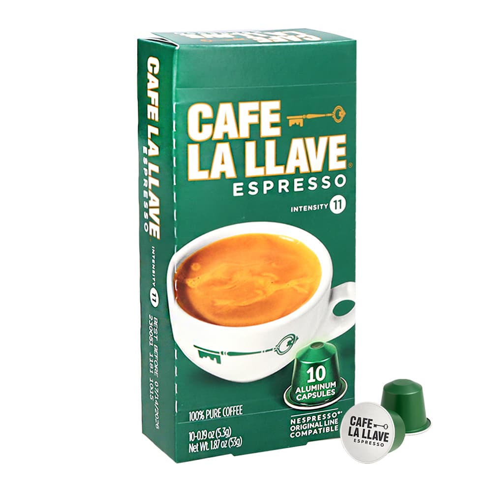 Café espresso en cápsulas, tostado oscuro La Llave (10 x 5.3 g) - Imagen 1