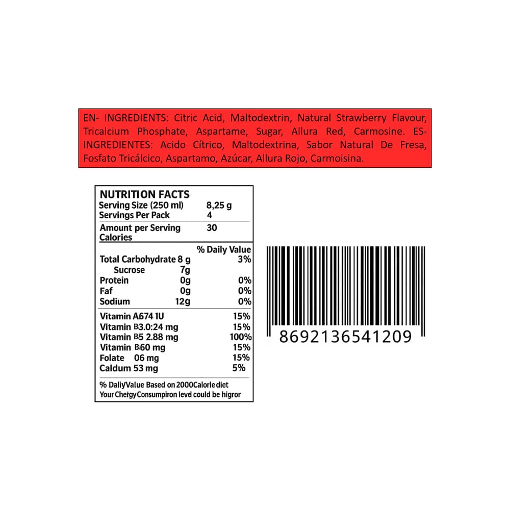 Refresco instantáneo sabor fresa Gold Mix Erdem (10 g) - Miniatura 3