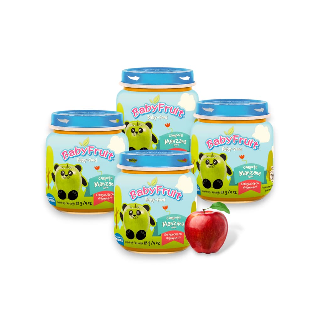 Compota de manzana Baby Fruit (4 x 113 g /4 oz) - Imagen 1