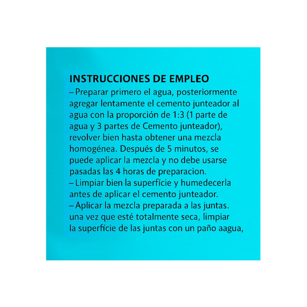 Cemento junteador color blanco TBV (1 kg / 2.2 lb) - Miniatura 4