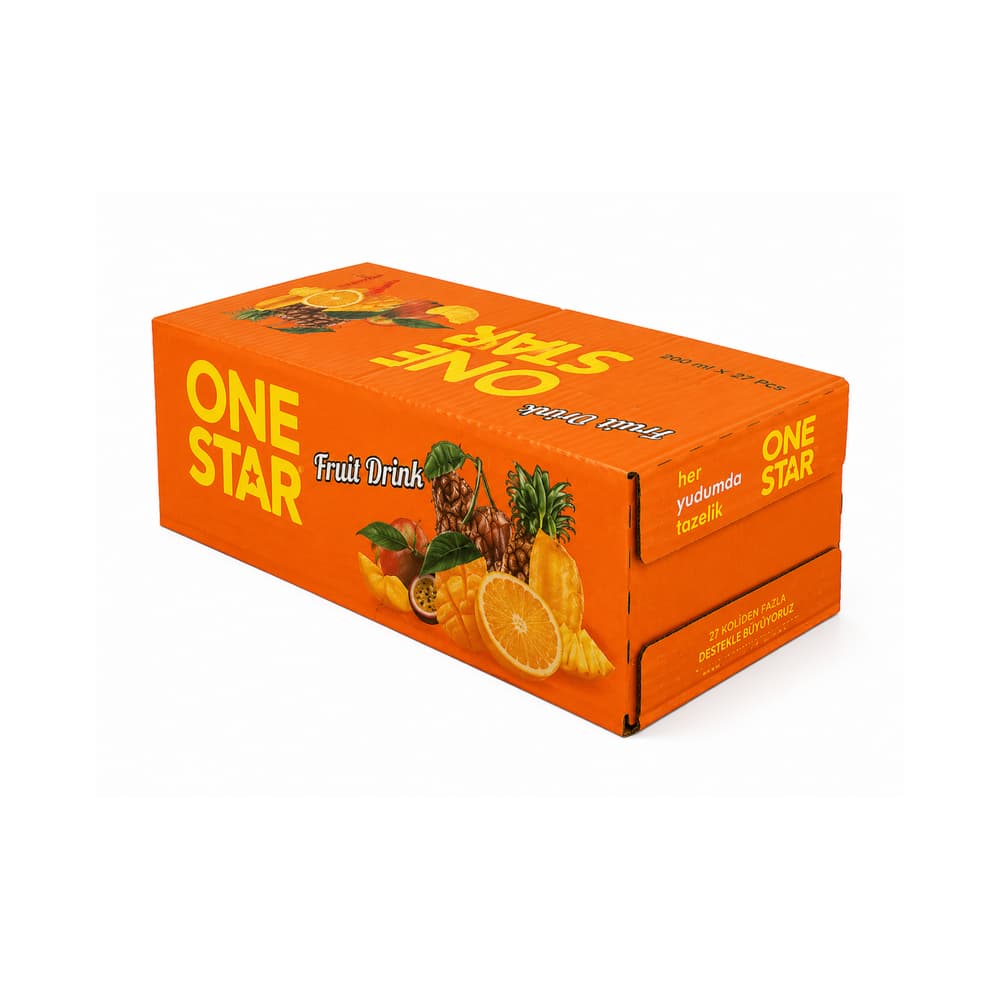 Caja de jugo de frutas sabor mango One Star (27 x 200 ml) - Miniatura 1