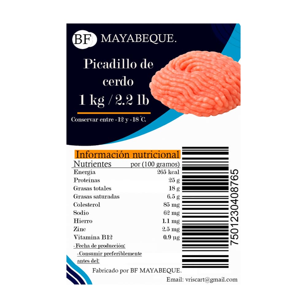 Picadillo de cerdo BF Mayabeque (1 kg / 2.2 lb) - Miniatura 3