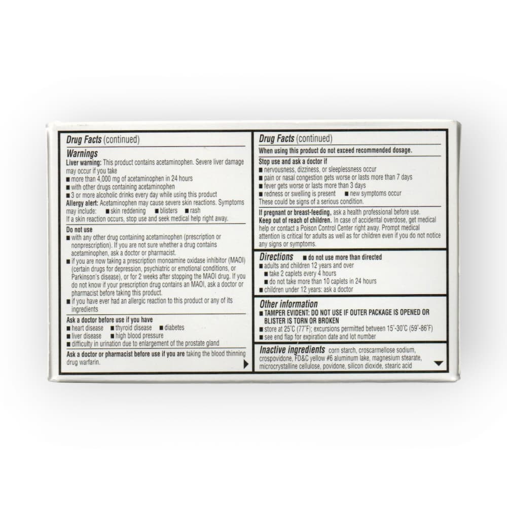 Acetaminofén 325 mg + Clorhidrato de Fenilefrina 5 mg Rugby (24 tabletas) - Miniatura 3