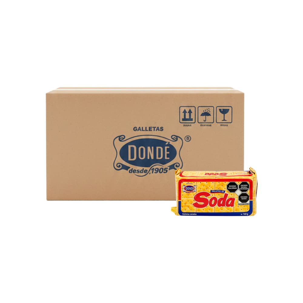 Galleta de soda Dondé (12 x 160 g / 5.64 oz) - Imagen 1