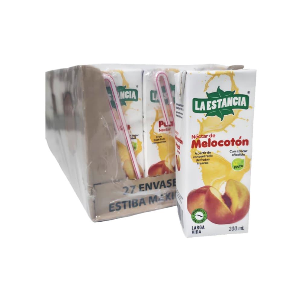 Caja de néctar de melocotón La Estancia (27 x 200 ml) - Miniatura 1