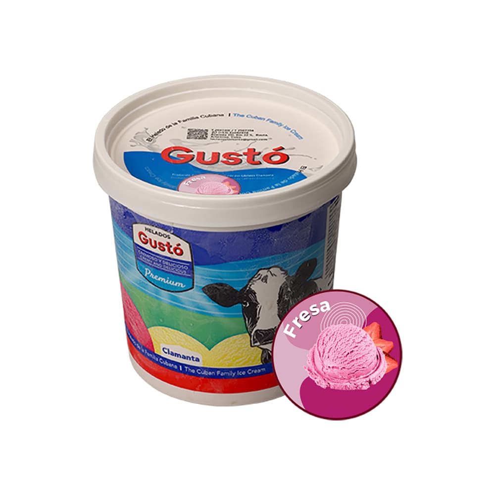 Helado Premium de fresa Gustó (1 L) - Miniatura 2
