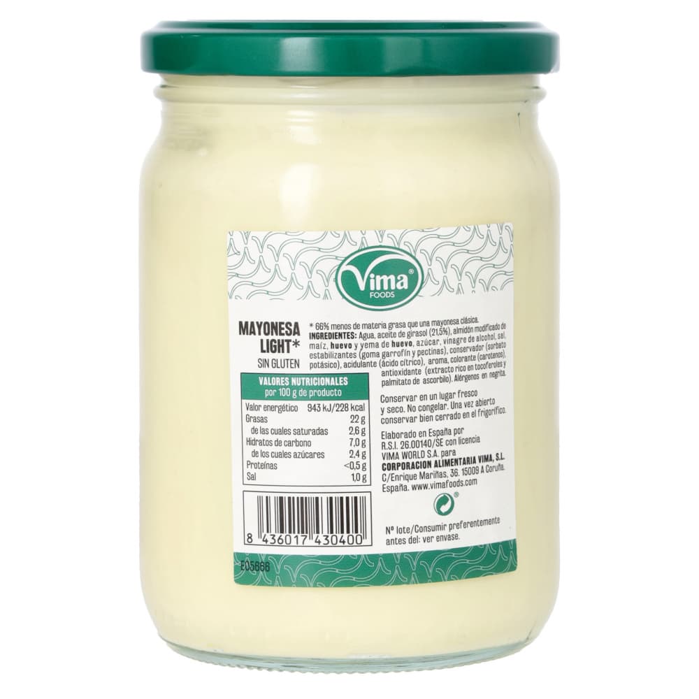 Mayonesa light Vima Food (450 ml) - Miniatura 2