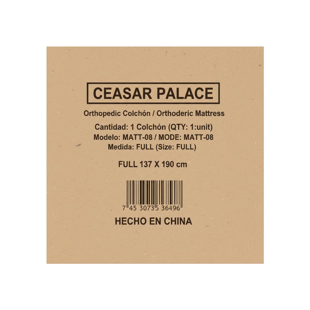 Colchón ortopédico 137 x 190 cm Ceasar Palace - Miniatura 4