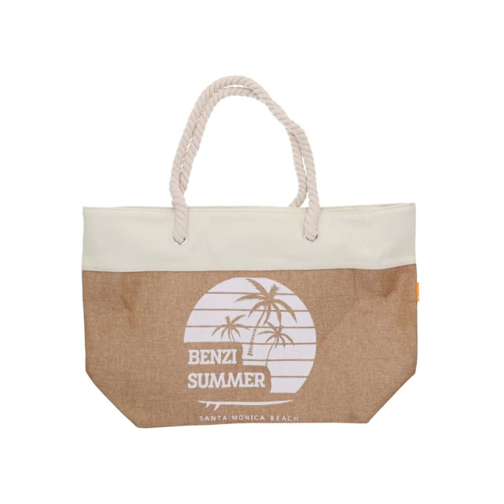 Bolsa de playa con estampado blanco de palmeras Benzi (1 U) - Miniatura 2
