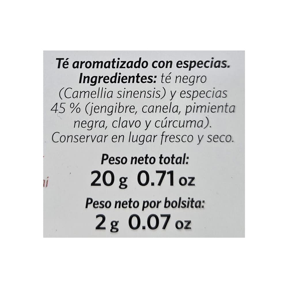 Infusión de té chai y especias Carmencita (20 g / 0.71 oz) - Miniatura 2