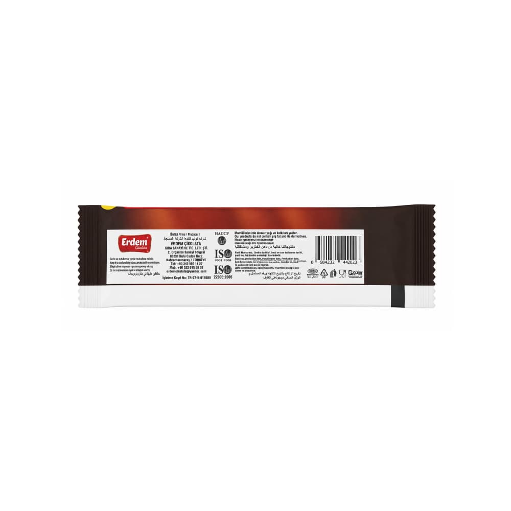 Barra de chocolate rellena de caramelo Nuga Classic Erdem (24 x 20 g) - Miniatura 2