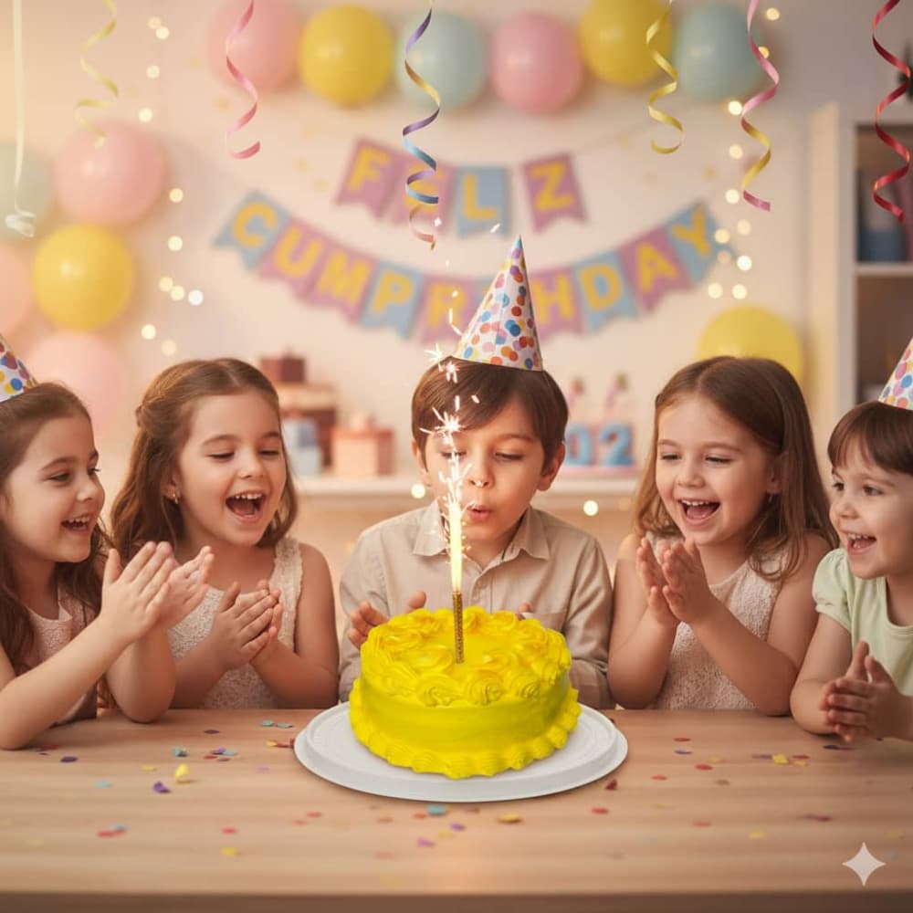 Cake amarillo para eventos Sweet Love MCH Panadería (8 comensales) - Miniatura 4