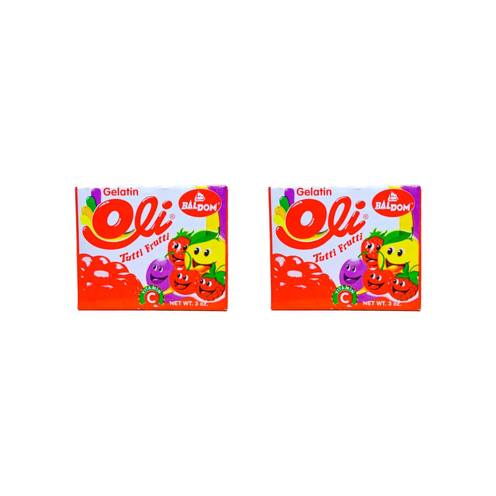 Gelatina sabor tutti frutti Oli (2 x 85 g / 3 oz) - Miniatura 1