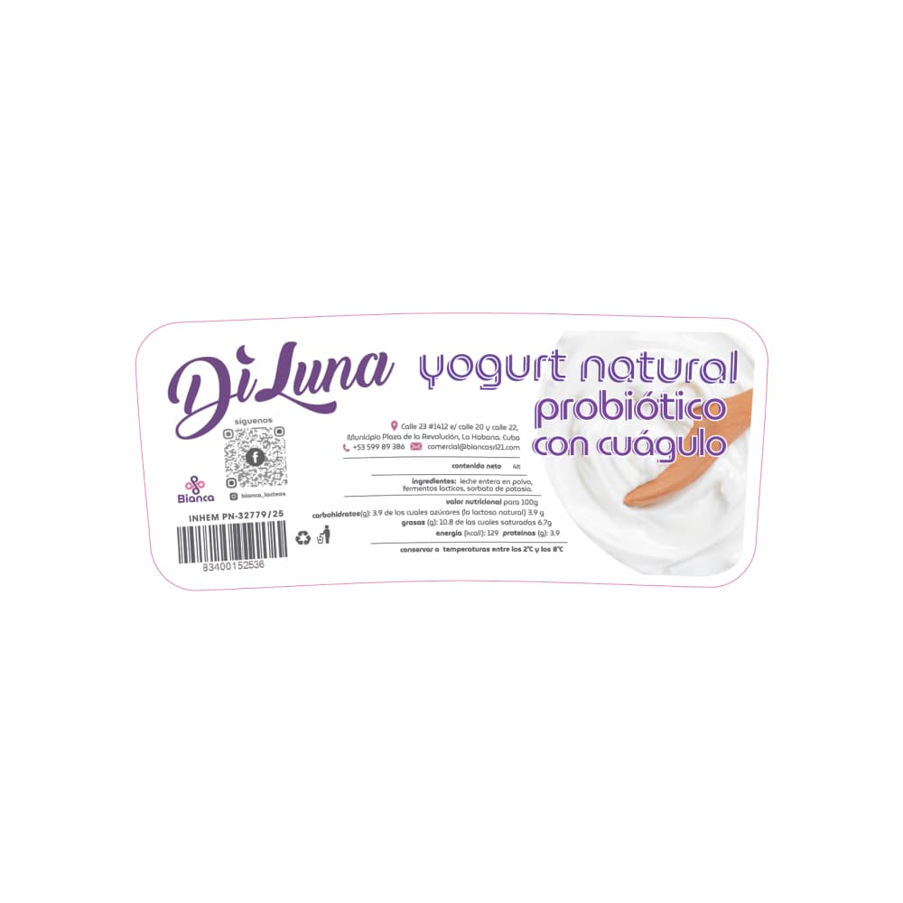 Yogur natural probiótico con coágulo DiLuna (4 L) - Miniatura 2