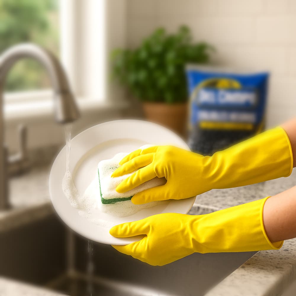 Par de guantes domésticos de látex (1 par) - Miniatura 4