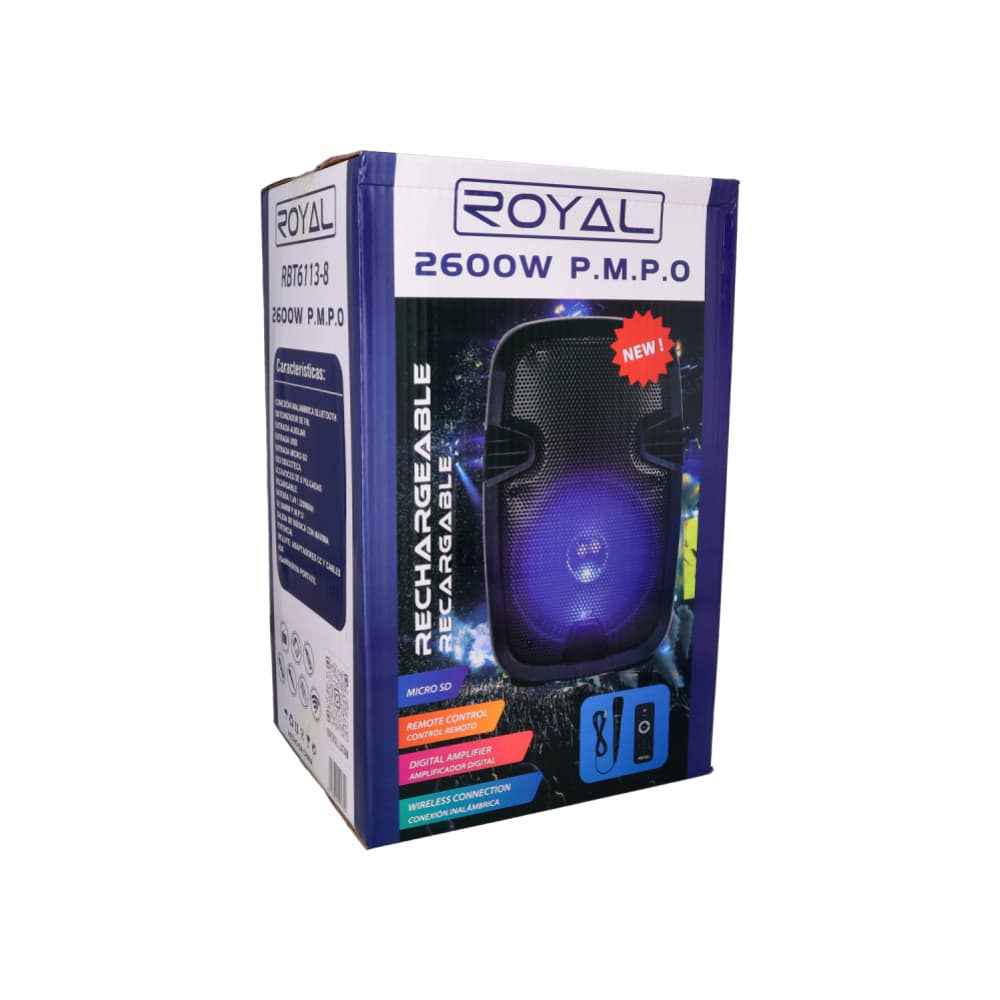 Bocina portátil 26 W Royal RBT-6113-8 - Miniatura 4