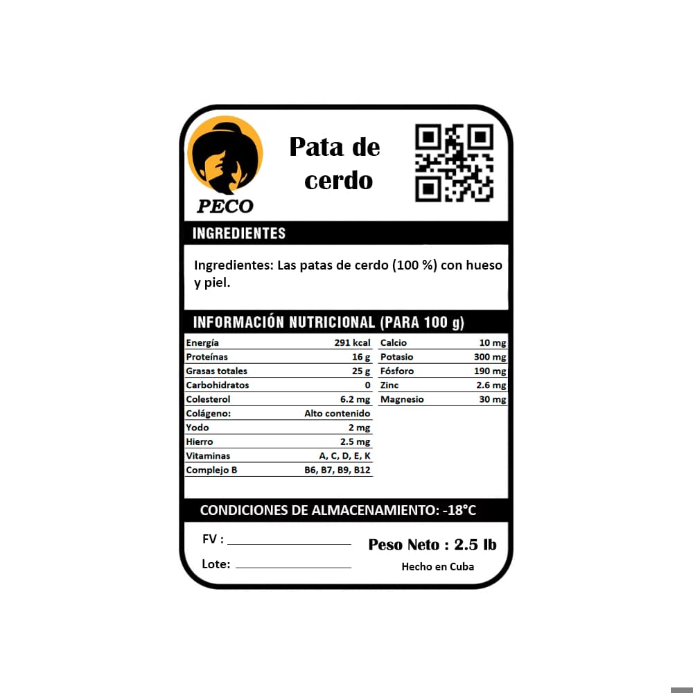 Pata de cerdo Peco (1.13 kg / 2.5 lb) - Miniatura 3