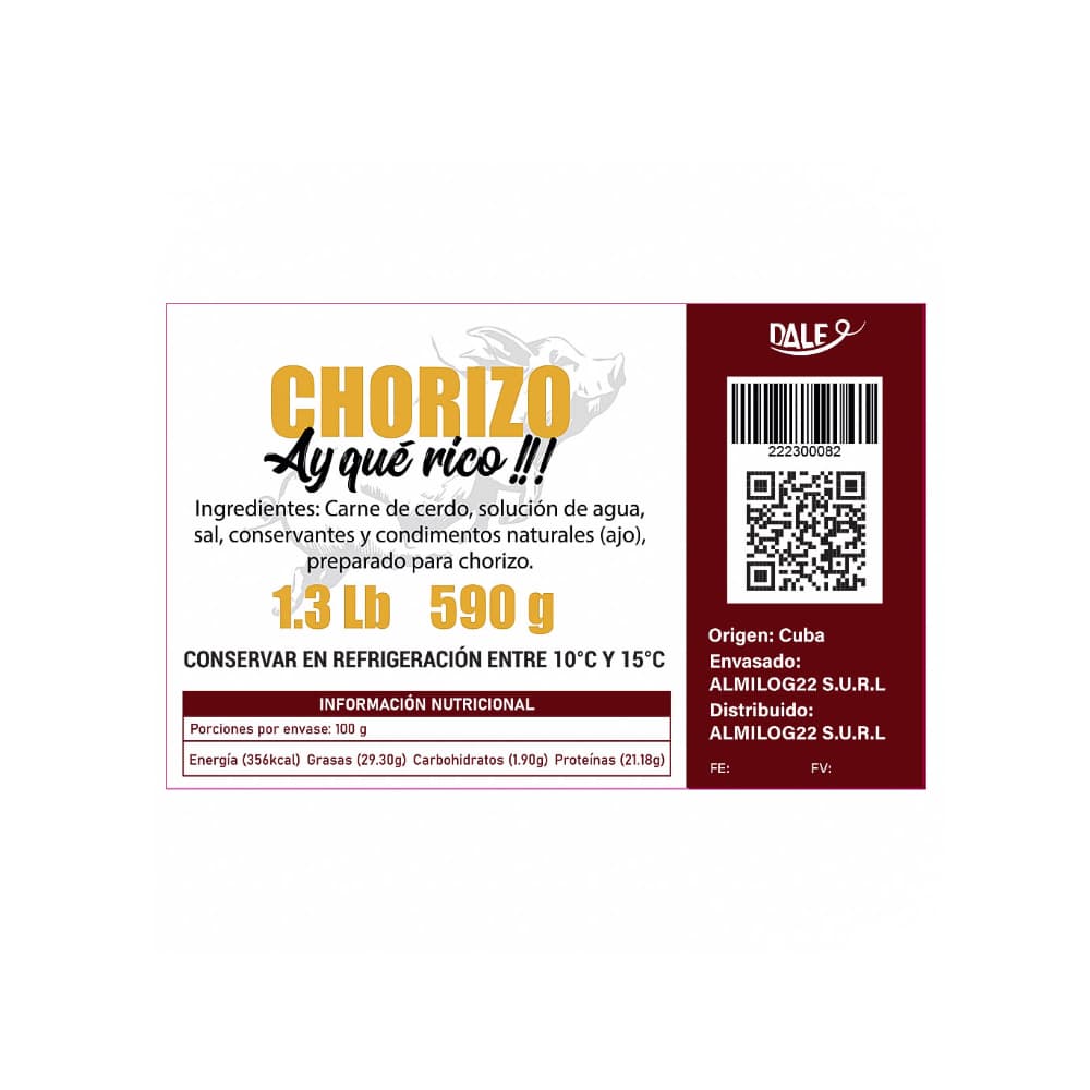 Chorizo Ay Que Rico (590 g / 1.3 lb) - Miniatura 2