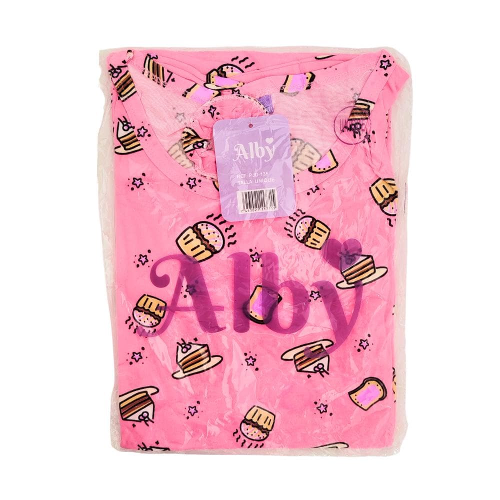 Juego de bata de casa rosa y scrunchie para el cabello Aby (Talla: única) - Miniatura 2