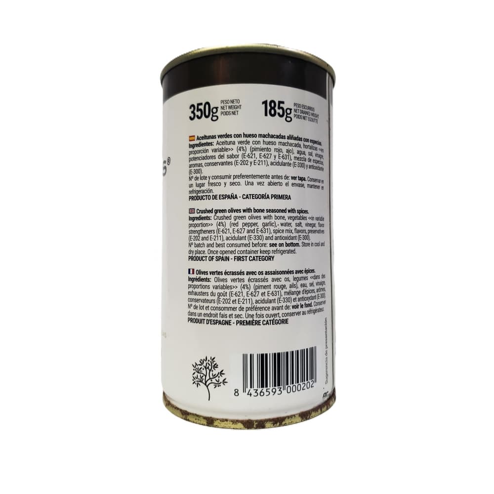 Aceitunas verdes con hueso machacadas con especias Maestro Aceituneros (350 g / 12.35 oz) - Miniatura 3