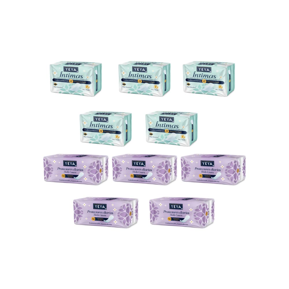 Íntimas YEYA (5 x 8 U) + Protectores diarios YEYA (5 x 50 U) - Miniatura 1